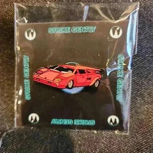 Strike Gently Enamel Ferrari Lapel Pin